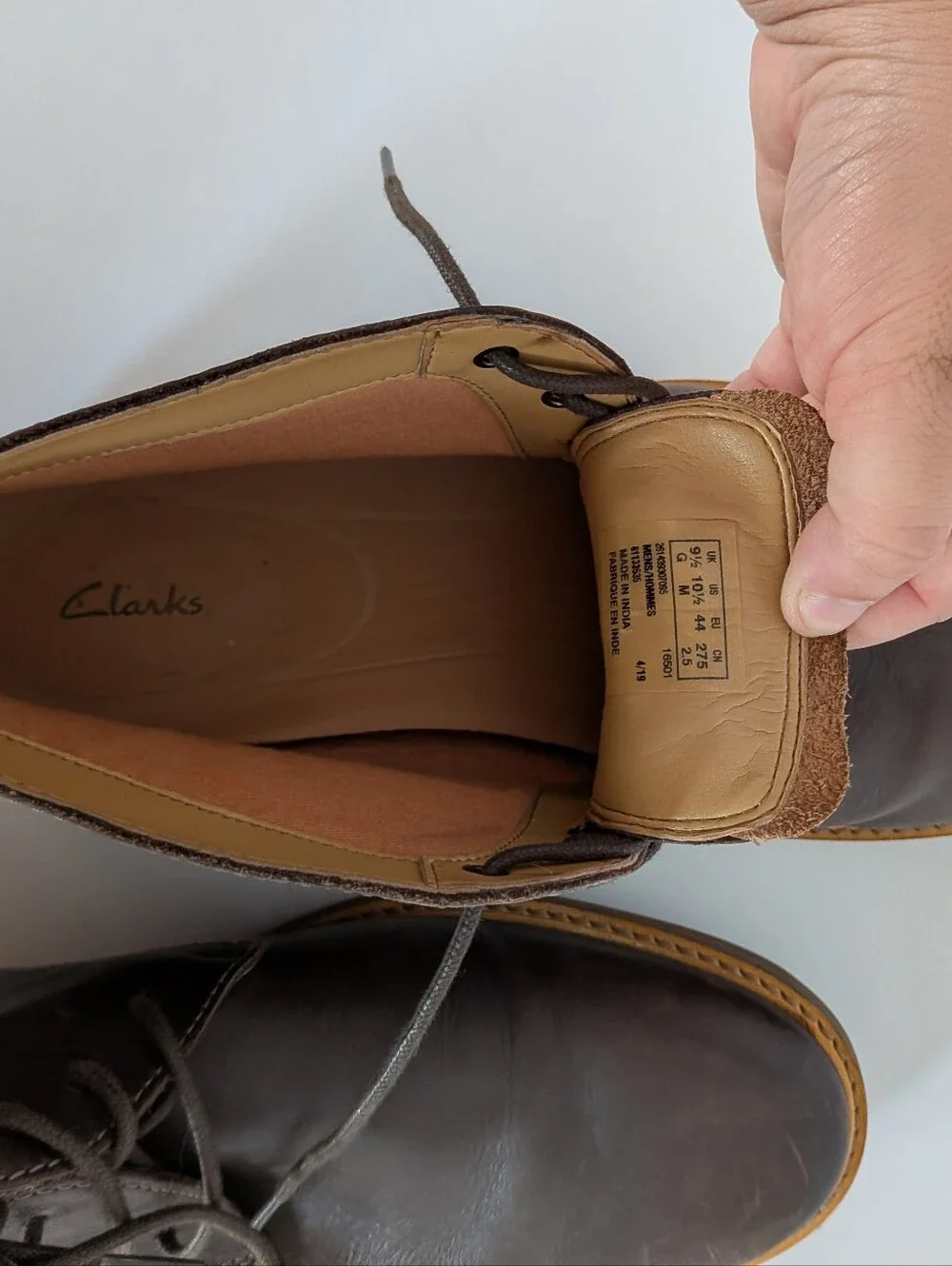 Clarks Men's Atticus Dark Brown Leather Chukka Boots Size 10.5 M